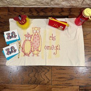 Large Chi Omega XO Owl Greek Life Bundle Lot